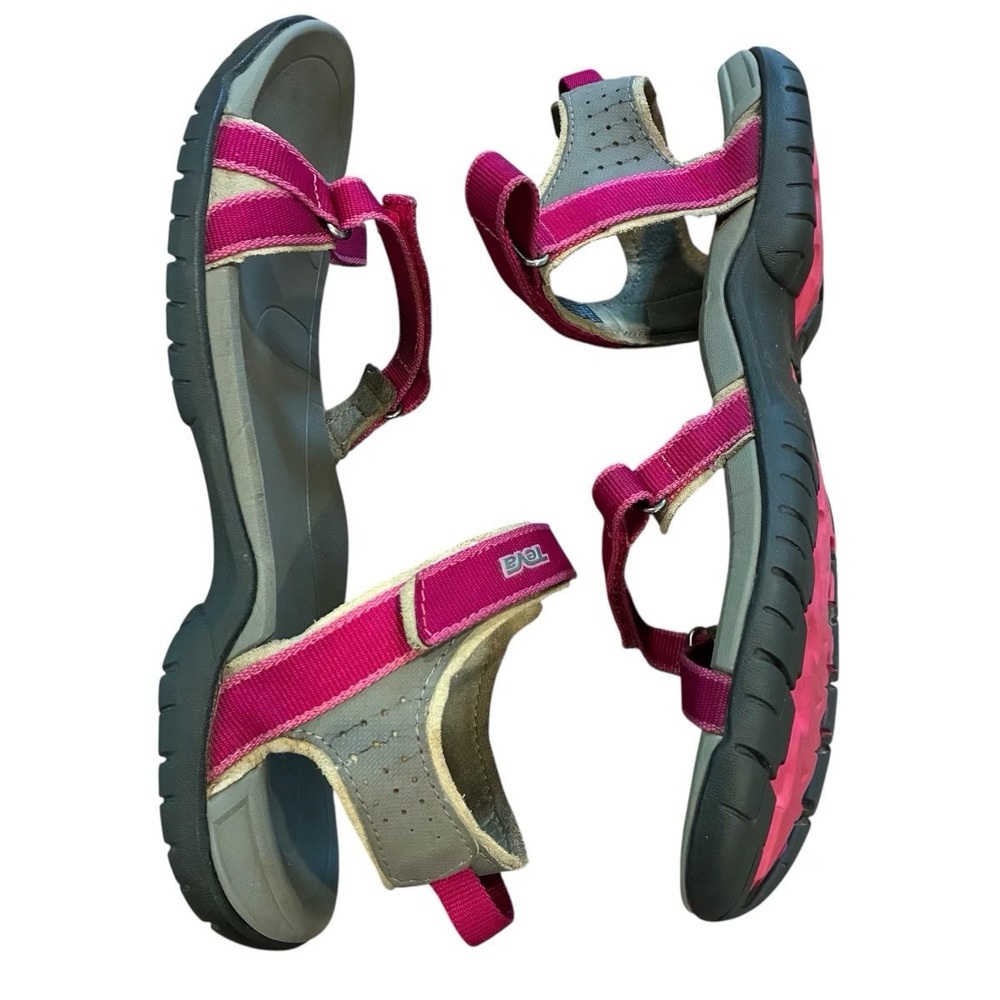 Teva Sandals Women's Size 10‎ Open Toe Strappy Pink Purple F27114K - Picture 5 of 6